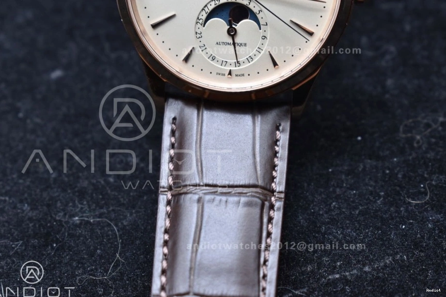 Strap Edition RG on White Thin Leather Best Brown Dial Ultra Master Moon APSF Super 1:1 SA925 Clone 0502